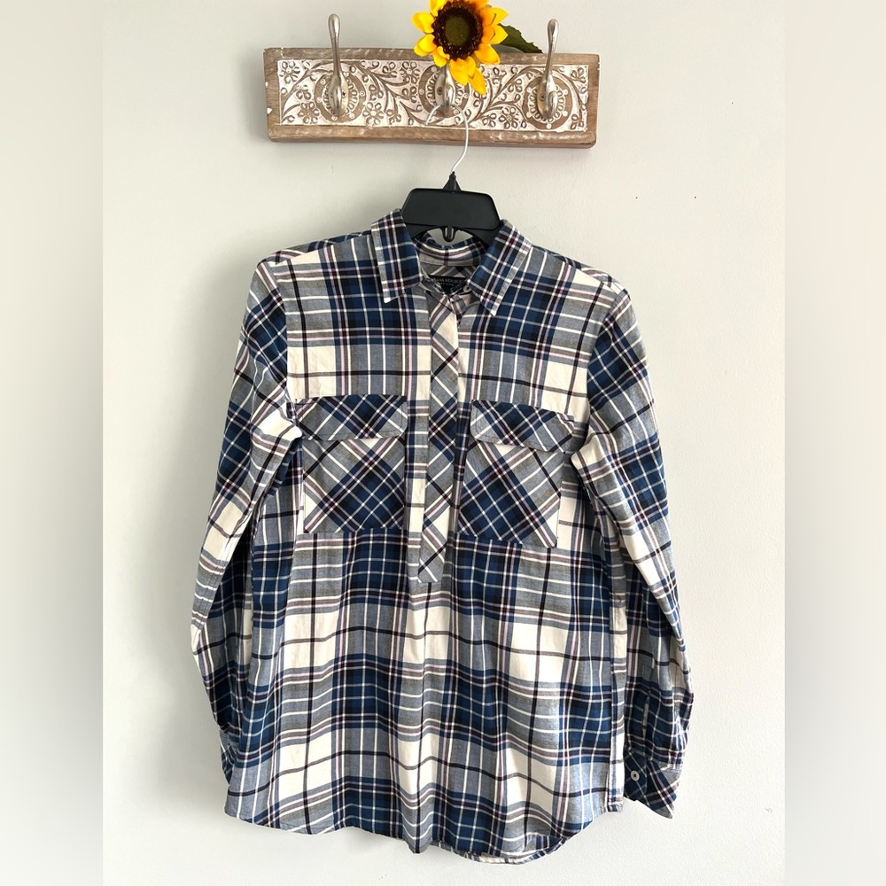 BANANA REPUBLIC Women’s Soft Wash Plaid Tunic Shirt - Size Small
